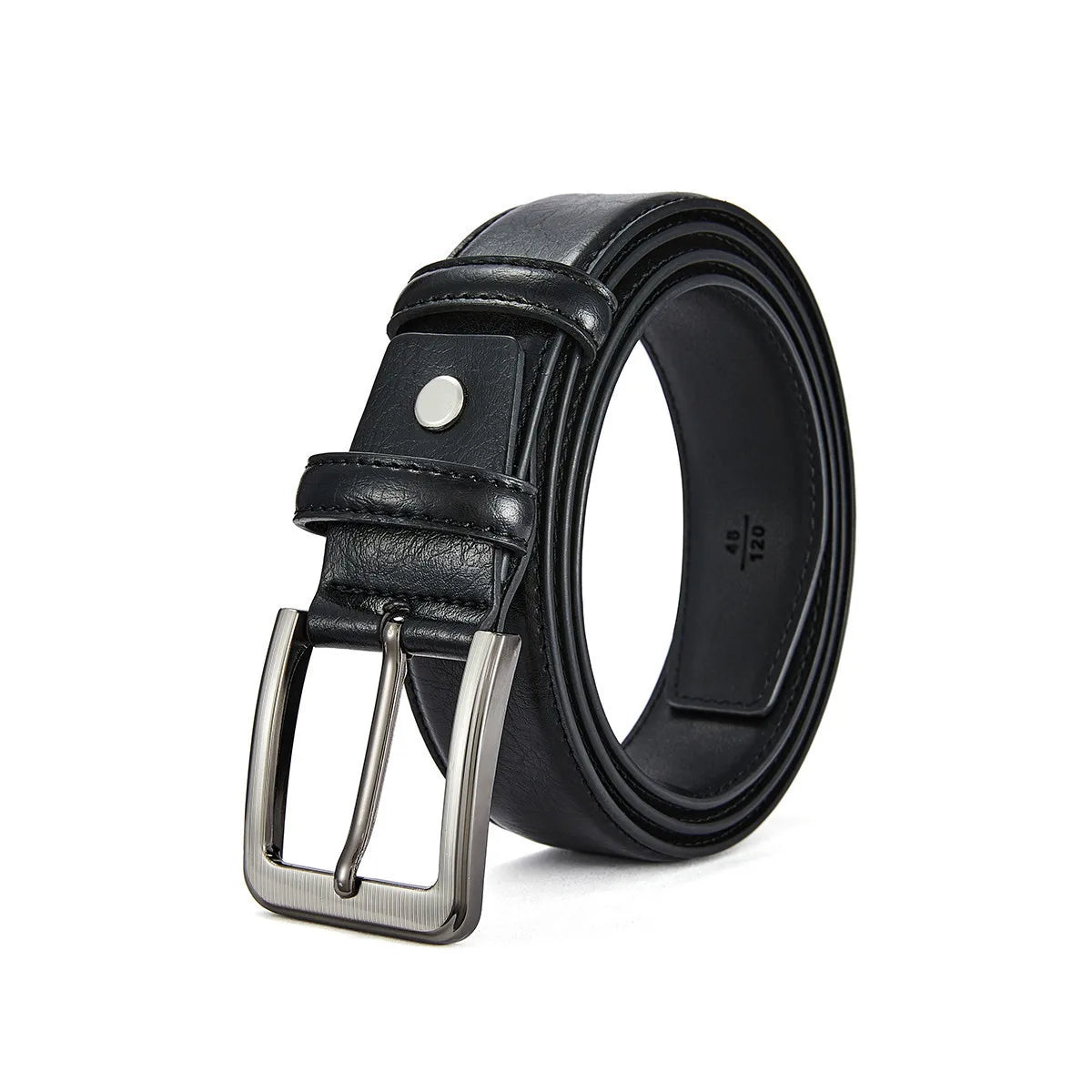 Men's Belt Boys Genuine Leather Belt Pin Buckle Belt Brown Middle-aged Youth Casual Trendy Men's Belt，Ideal for gifting