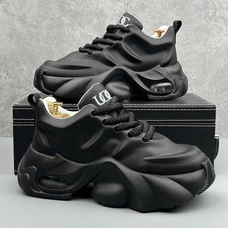 Men Shoes Designer Luxury Platform Casual Sneakers 2025 Fashion Breathable Shoes Men Fashion Height Increasing Comfortable Shoes