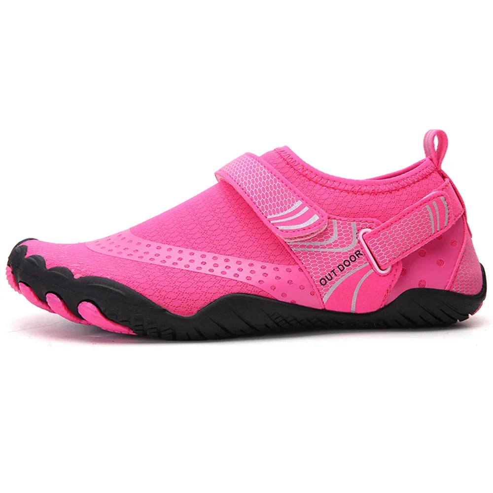 Men Women Water Shoes Quick Dry Non-Slip Five Finger Shoes Outdoor Wading Swimming Barefoot Aqua Shoes Lightweight Sneakers