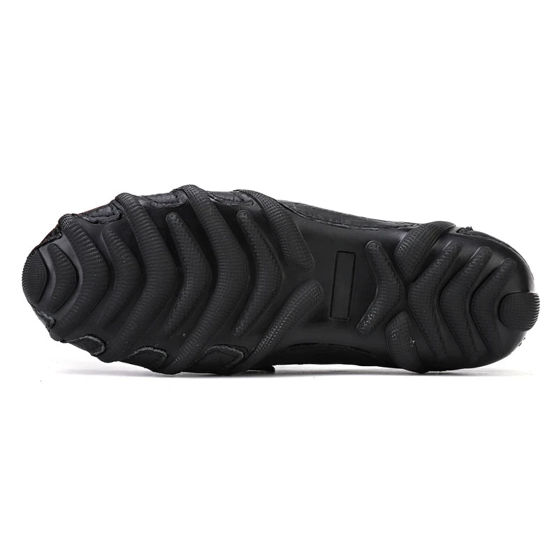 Men Casual Shoes Genuine Leather Crocodile Style Luxury Brand Mens Loafers Moccasins Slip on Black Driving Shoes Plus Size 38-47