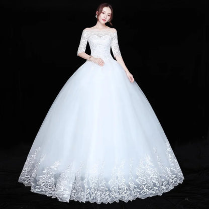 PRXD-625#Wedding Dress Wholesale Lace up Embroidery Bride Marriage Dresses White Ball Gown Factory Christmas Carnival Plus Size