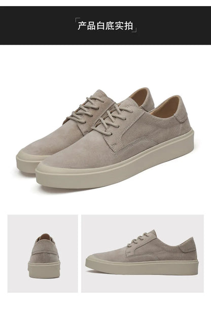 Fashion Versatile Walking Sneakers Casual Shoes Mans High Quality Sport Brand Cow Suede Leather Soft Sole Comfort Loafers Shoes