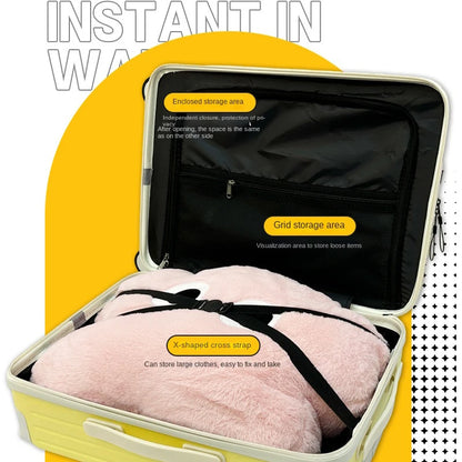 20"24"26 Inch Front Opening Travel Suitcase Luggage Laptop Boarding Case USB Charging Trolley Case with Wheels Carry on Luggage