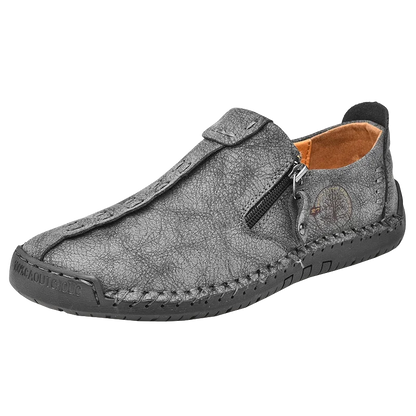 100% Cowhide Men'S Large Size 48 Hand-Sewn Casual Fashionable Leather Shoes, Loafers, Breathable Walking Casual Men'S Shoes