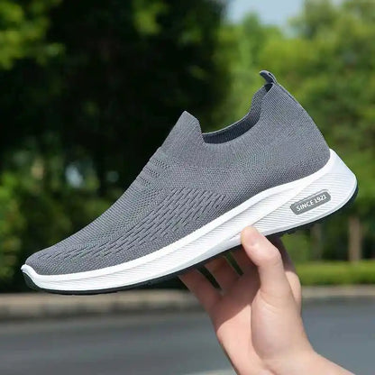 Men's Autumn New Knitted Sos oes Breathable Lazy oes Middle-Aged And ly Casual Single oes Park Walking oes
