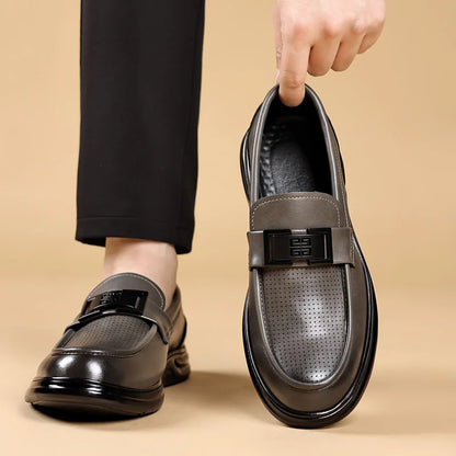 Leather Shoes For Man Formal Shoes Platform Dress Shoes Official Men Elegant Shoes Coiffeur Mens Wedding Loafer туфли мужские