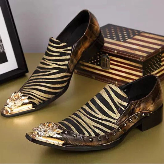 Men's Genuine Leather Oxford Shoes Formal Wedding Dress Shoes Party Club Brogues Flats for Males