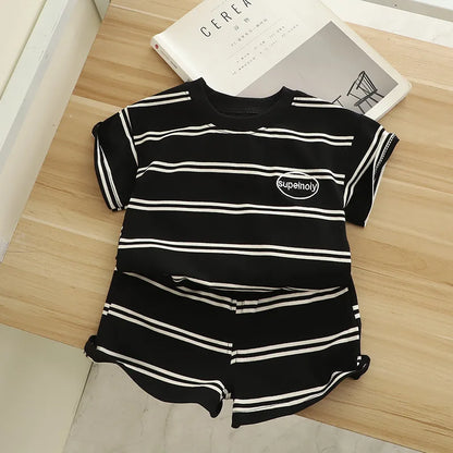 Summer Fashion Baby Boy Clothes Sets T-shirt + Pants 1-4T Toddler Casual Clothing Suits Children Kids Boys Outfits Suit