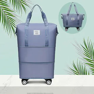 Large Capacity Three-Layer Bag, Waterproof And Wear-Resistant Outdoor Travel Swivel Wheel Storage Box, Detachable Wheel Tote Bag