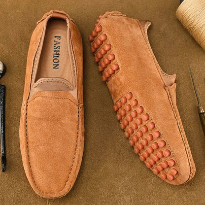 Men's Driving Shoes, Casual Sets, Men's Fashionable and Comfortable Driving Shoes, Handmade Loafers Suitable for Outdoor Walking