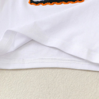 Baby Boys Summer Short Sleeve Outfit with Small Excavator Pattern Infant Toddler Clothing Set