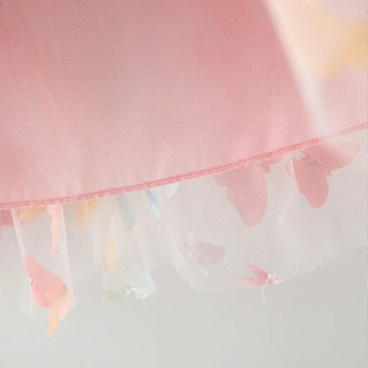 New Baby Girls Birthday Party Evening Dresses Summer Butterfly Wings Children Clothes Sweet Colorful Toddler Kids Costume