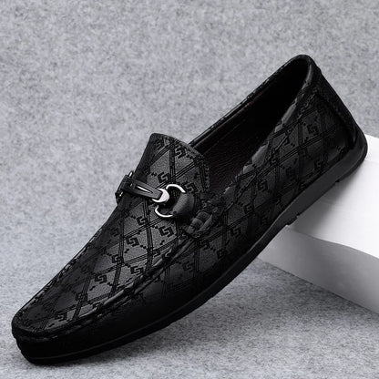 2026 New Black Loafers Men's Leather High Quality Designer Men's Shoes Leather Shoes Soft Sole Comfortable Casual Shoes Moccasin