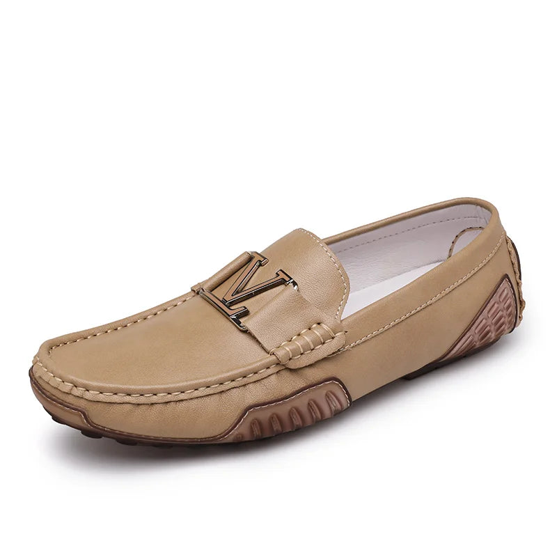 Large Size 38~48 Mens Loafers Soft Luxury Moccasins High Quality Spring Autumn Genuine Leather Shoes for Men Flats Driving Shoes