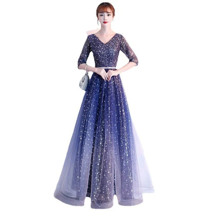 Starry  Evening Gown Women's Faionable Winter Performance Chorus Dr Fairy Aosphere Host Ele Sle New 2026