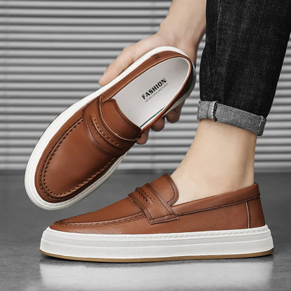 Brogues Hand-Cut Leather Uppers Semi-Formal Shoes slip on fashion breathable shoes