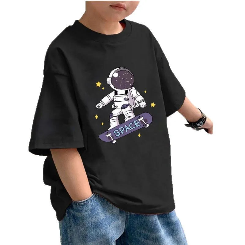 The New Summer Boys' Short-sleeved T-shirt Is A Trendy Trend in Children's Summer Wear Boys Clothes Kids Clothes