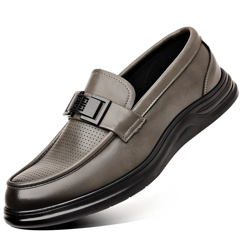 Leather Shoes For Man Formal Shoes Platform Dress Shoes Official Men Elegant Shoes Coiffeur Mens Wedding Loafer туфли мужские