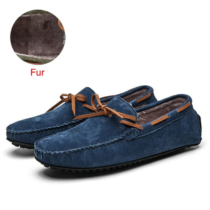 DEKABR Casual Men Genuine Leather Shoes Summer Breathable Green Men's Loafers Leather Shoes Sapato Masculino Zapatos Hombre