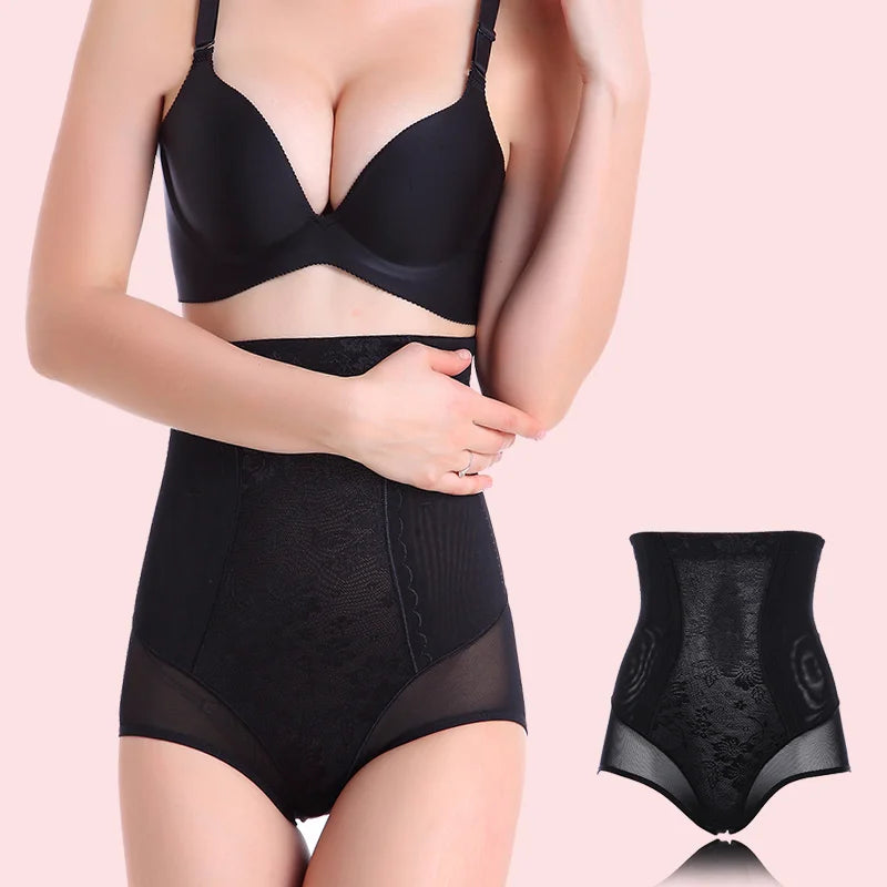 High Waist Flat Belly Panties Women Tummy Control Underpants Postpartum Shapewear Waist Trainer Slimming Briefs Shaper Bodysuit