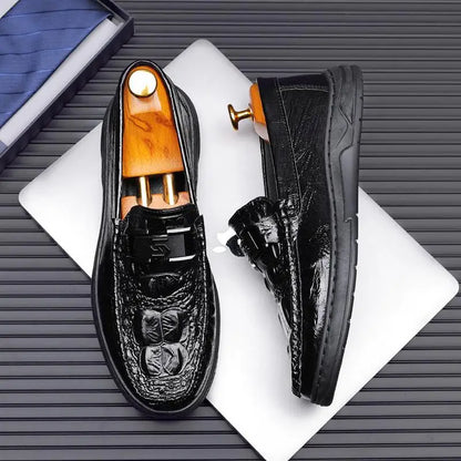 Men'S Leather Shoes Loafer Low Cut Boat Leather Casual Shoes Office Shoes For Men JZ-2752