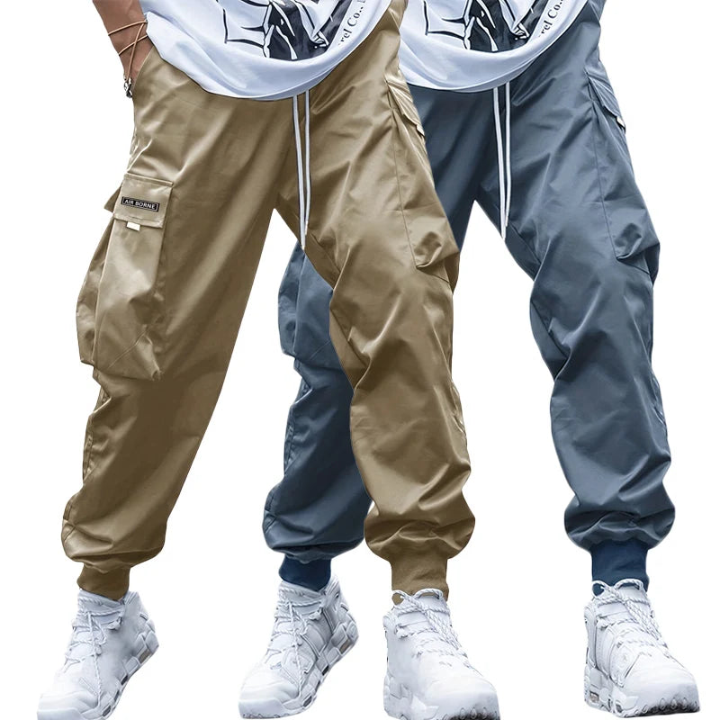 Fashion Lightweight Cargo Pants Summer Breathable Casual Sweatpants 2/1Pcs Hip-Hop Drawstring Trousers Outdoor High Street Pants