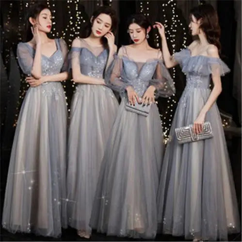 Spring 2024 Maids of  Dr Ele een Fairy T Wedding Banquet Long Skirt Women's Friend Maids of  Outfit