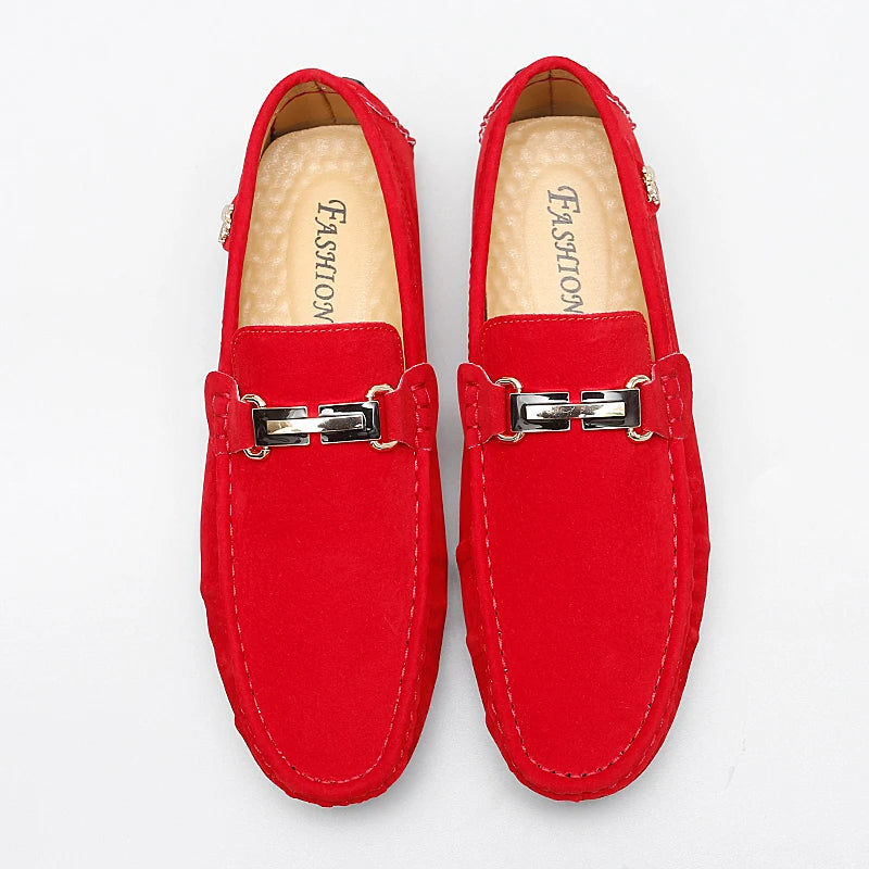 Elegantes Men Loafers Soft Moccasins Spring Autumn Male Leather Shoes Men Slip on Flats Lightweight Driving Shoes New Lazy Shoes