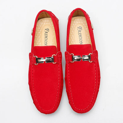 Elegantes Men Loafers Soft Moccasins Spring Autumn Male Leather Shoes Men Slip on Flats Lightweight Driving Shoes New Lazy Shoes
