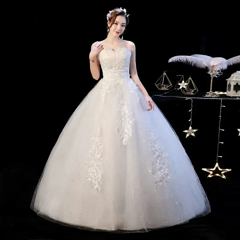 PRXD-625#Wedding Dress Wholesale Lace up Embroidery Bride Marriage Dresses White Ball Gown Factory Christmas Carnival Plus Size