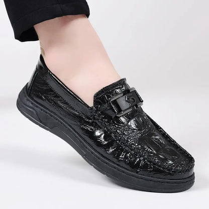 Men'S Leather Shoes Loafer Low Cut Boat Leather Casual Shoes Office Shoes For Men JZ-2752
