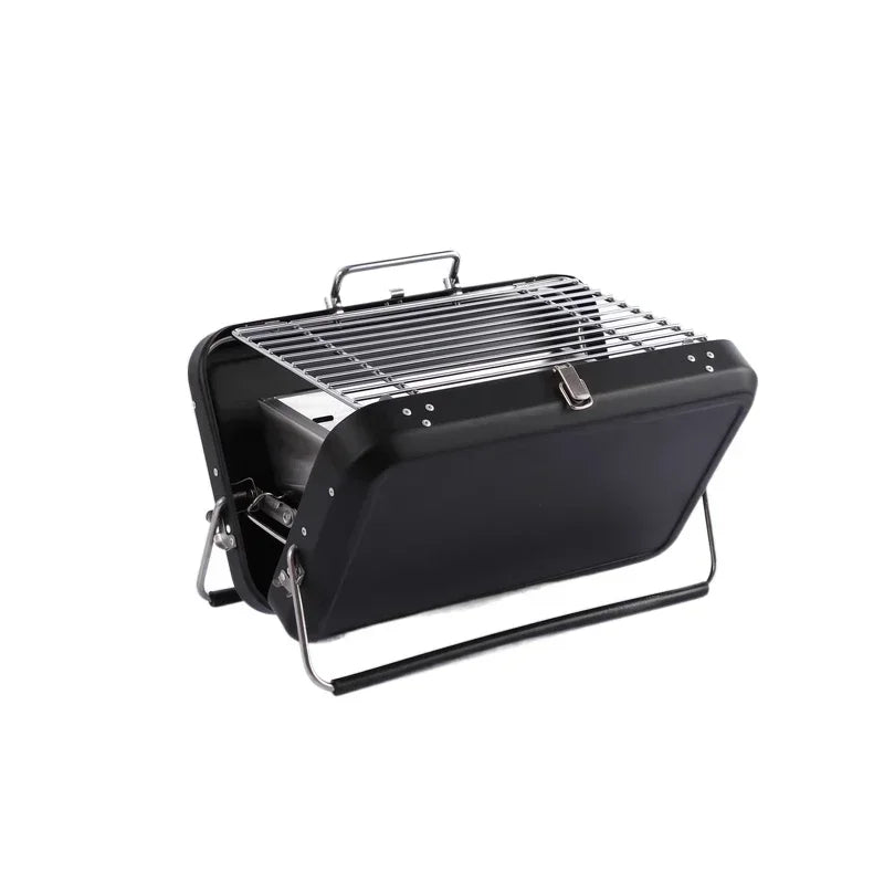 Hot SalesMetal BBQ Briefcase Design Stainless Steel Mini Grill Portable Grills Outdoor Patio BBQ Camping In-Stock