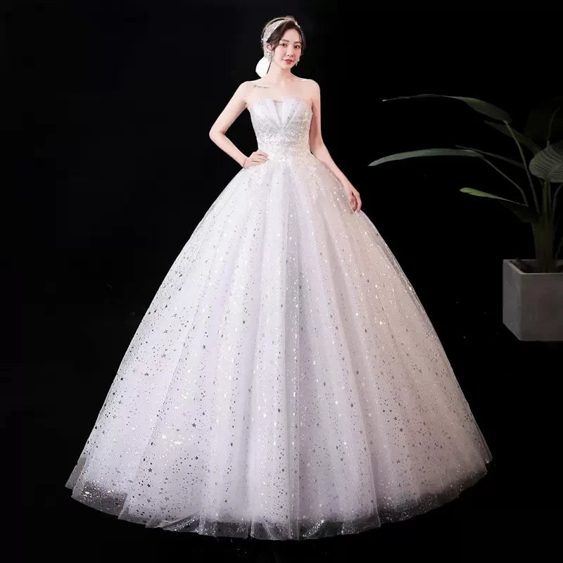 PRXD-625#Wedding Dress Wholesale Lace up Embroidery Bride Marriage Dresses White Ball Gown Factory Christmas Carnival Plus Size