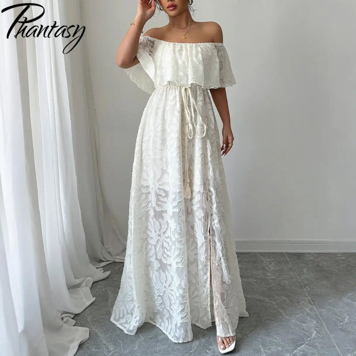 Elegant Women’s Dress 2026 Summer White Long Dress Women Cover-Ups Outfits Vestido Blanco Ibicenco Mujer Female Clothing