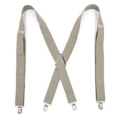 Creative Adjustable Suspenders For Men Women X Back Elastic Pants Braces 2 5CM Width 4 Clip Design Fashion Accessory