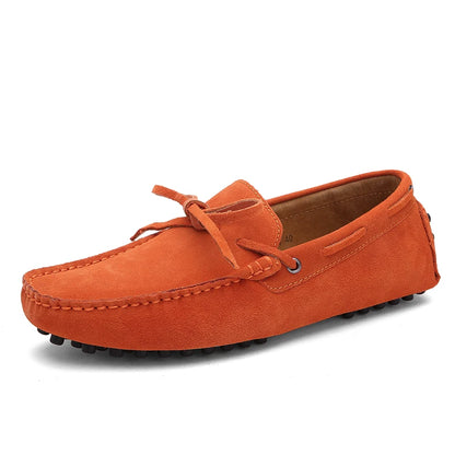 Ultra-light  Suede Leather Men's Loafers Solid Color Walking Shoes Soft-Soled Comfy Man Drive Flats Men Casual Shoes Moccasins