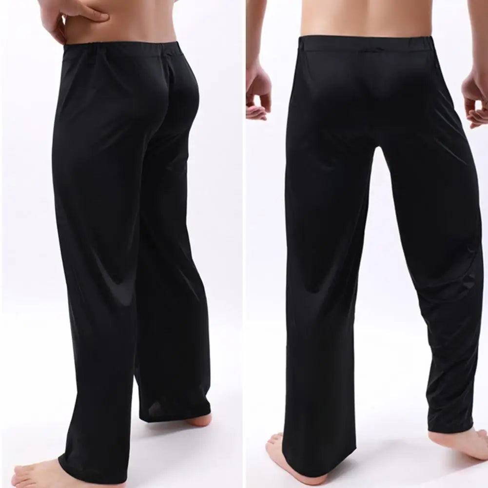 Men Yoga Pants Low Waist Drawstring Straight Loose Thin Sports Comfortable Elastic Waist Men Sports Trousers Men Clothing