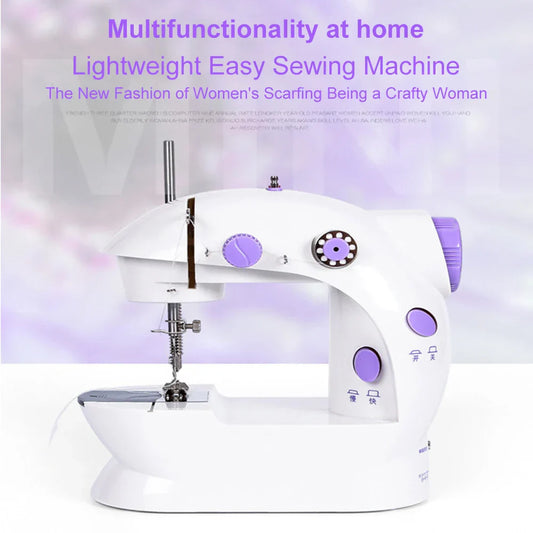 Household 202Mini Sewing Machines Handheld Sewing Machine Light and Speed Control for Beginner DIY Home Sewing Accessories