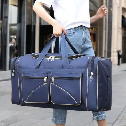 Large Capacity Travel Duffel Bag Waterproof Oxford Cloth Large Travel Bag Durable Multi-pocket Gym Bag Outdoor Activities