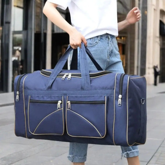 Large Capacity Travel Duffel Bag Waterproof Oxford Cloth Large Travel Bag Durable Multi-pocket Gym Bag Outdoor Activities