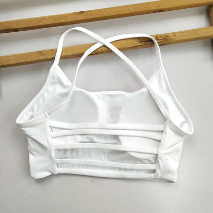 Thin Straps Sexy Racerback Sports Bra for Women - Yoga Running Fitness Gym Training Outdoor Top