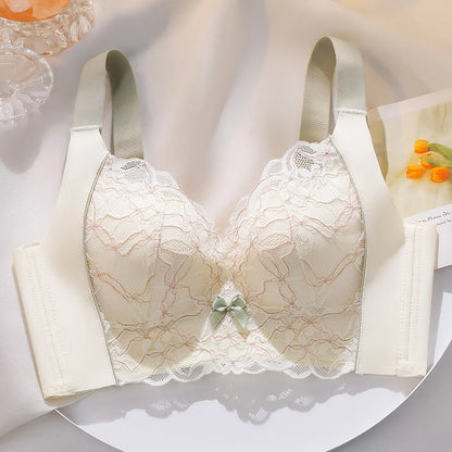 American Retro Push Up Bra Thin Thick Bottom Enhancer Latex Adjustable Straps, Sexy Non Magnetic Security Small Chest Lingerie