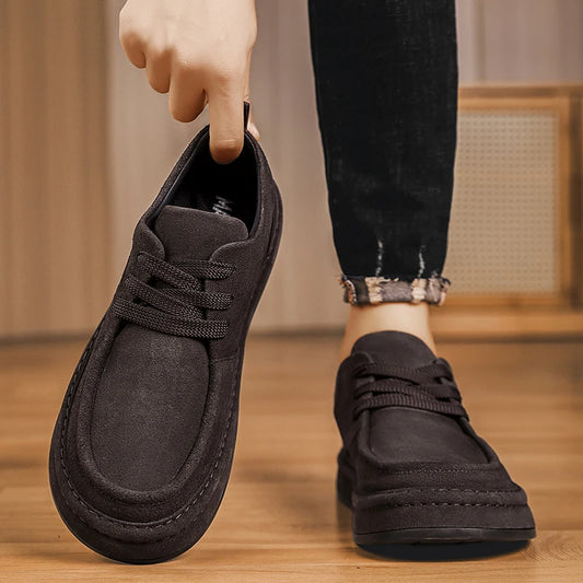 Men's Shoes Are Fashionable Brown Casual Shoes Made of Durable Suede Material Comfortable Walking Shoes Suitable for Daily Wear