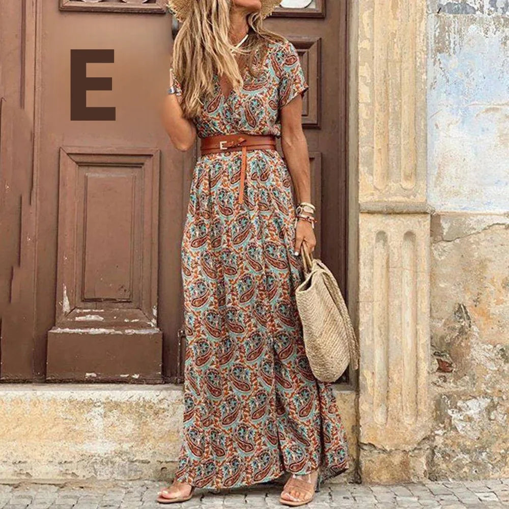 Summer Beach n Long Dr for Women 2026 Cleanfit H Version Vest Sve Tee-quarter Length 00% Linen Material Ciwalk