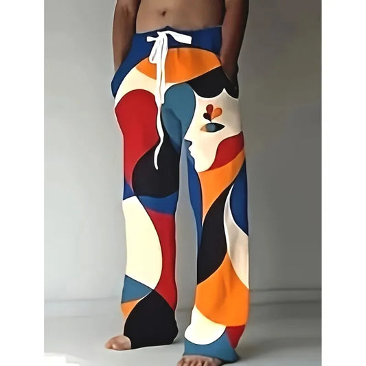 2025 Spring And Summer Hip-hop Men's Pants Casual Slim Loose Lightweight Pants Stretch Drawstring Beach Travel Essential Pants