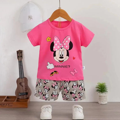 Summer Cartoon Boys Clothes Suit Set for Kids 1-4 Years Fashion Leisure Boy's Outfit 2025 Trendy Kids' Clothing