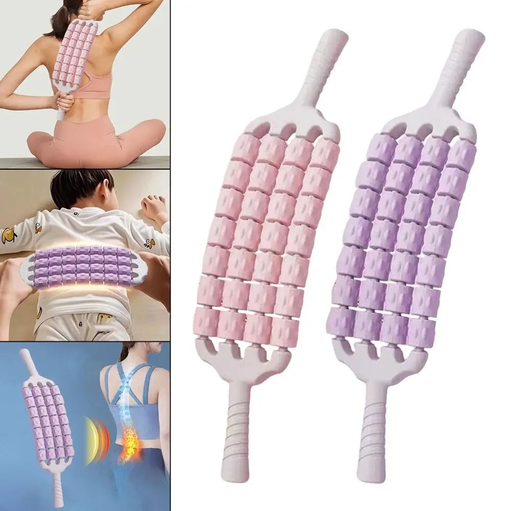 Curved Flexible Muscle Massage Rolle Sensory Training Four Rows Muscle Roller Stick Non Slip Guasha Massager Tool