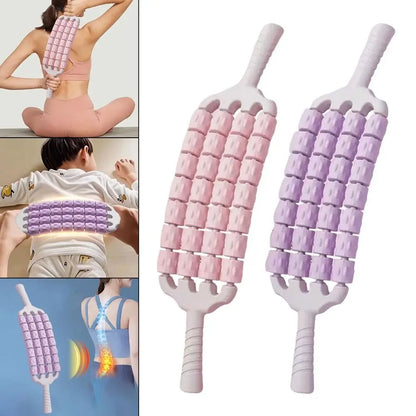 Curved Flexible Muscle Massage Rolle Sensory Training Four Rows Muscle Roller Stick Non Slip Guasha Massager Tool