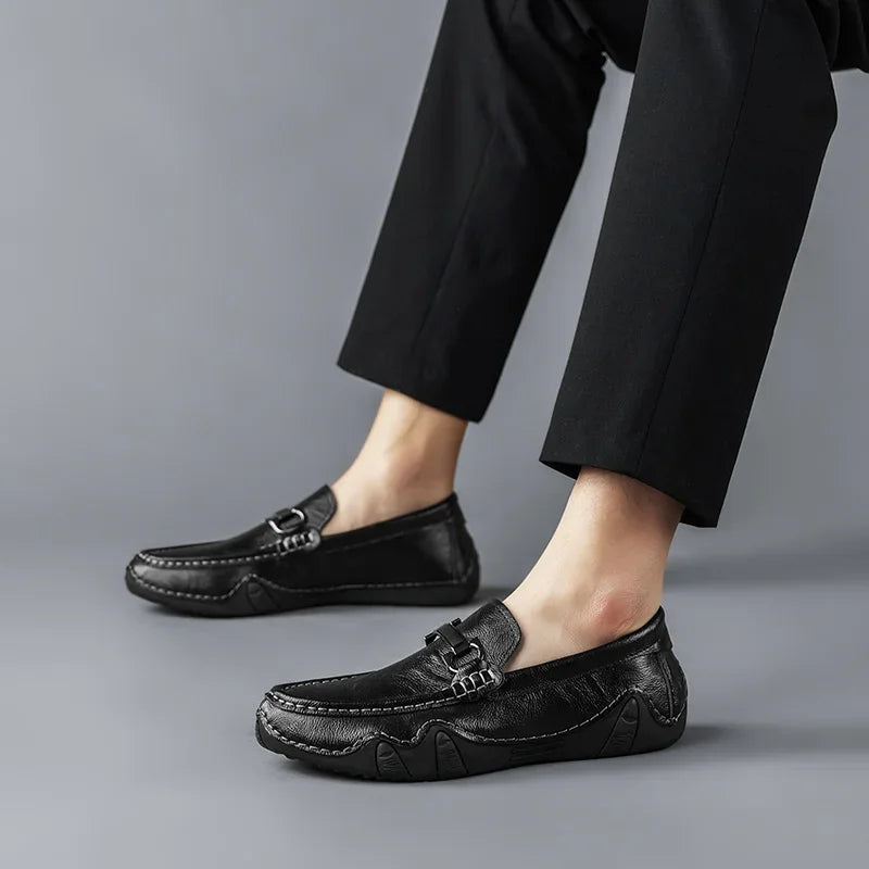 Casual Handmade Leather Shoes Summer Man Sneakers Fashion Loafers Men's Shoes Business Casual Shoes Size 38-46 Zapatos Hombre