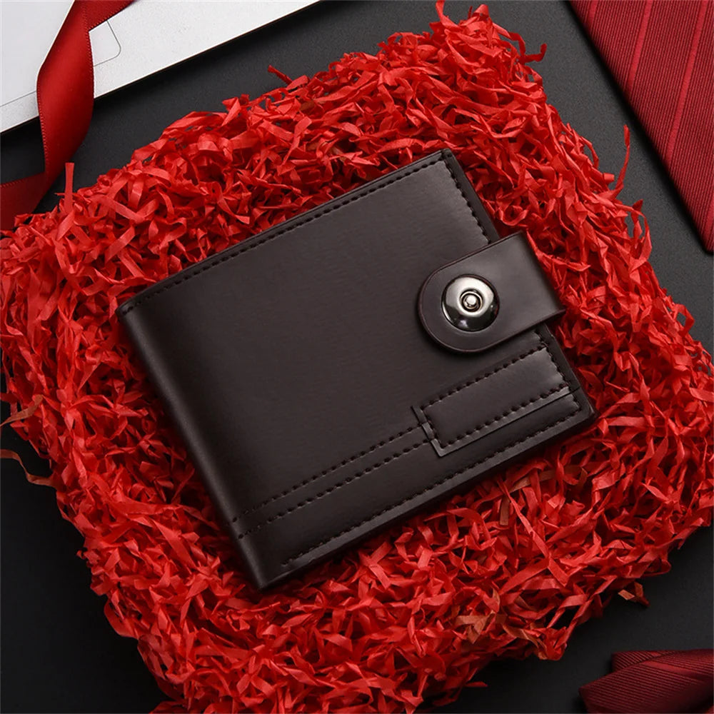 New Brand Leather Men’s Wallet Luxury Mens Purse Male Zipper Card Holders with Coin Pocket Wallets Gifts for Men Money Bag